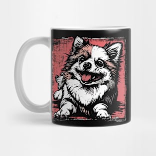 Retro Art Pomeranian Dog Lover Mug